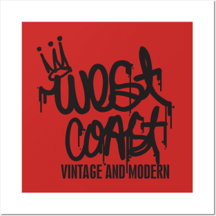 West Coast Vintage & Modern logo design. Posters and Art